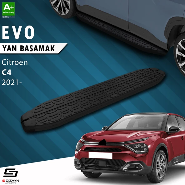 S-Dizayn Citroen C4 3 Evo Siyah Yan Basamak 183 Cm 2021 Üzeri A+ Kalite ürün görseli 1