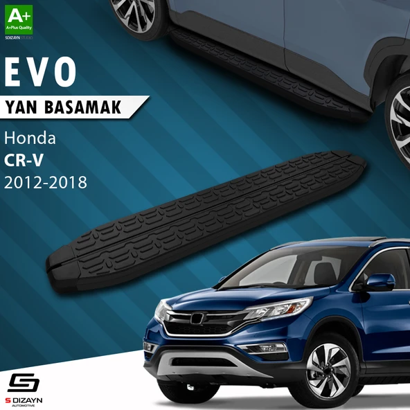 S-Dizayn Honda CR-V 4 Evo Siyah Yan Basamak 173 Cm 2012-2018 A+ Kalite ürün görseli 1