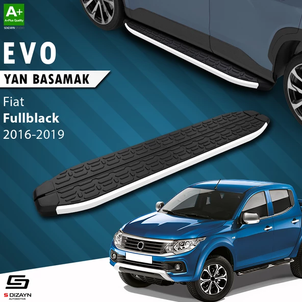 S-Dizayn Fiat Fullback Evo Aluminyum Yan Basamak 193 Cm 2016-2019 A+ Kalite ürün görseli 1