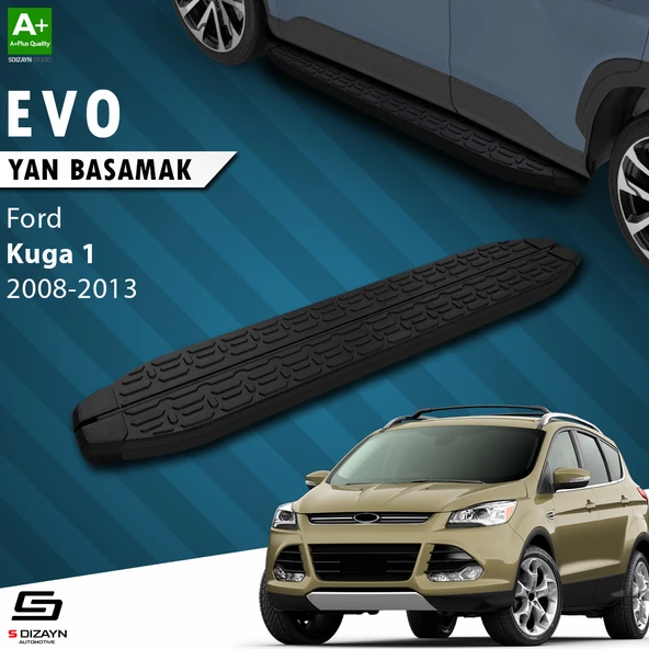 S-Dizayn Ford Kuga 1 Evo Siyah Yan Basamak 183 Cm 2008-2012 A+ Kalite ürün görseli 1