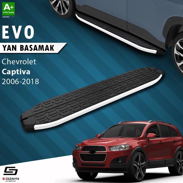 S-Dizayn Chevrolet Captiva Evo Aluminyum Yan Basamak 183 Cm 2006-2018 A+ Kalite ürün görseli 1