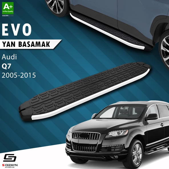 S-Dizayn Audi Q7 Evo Aluminyum Yan Basamak 213 Cm 2005-2015 A+ Kalite ürün görseli 1