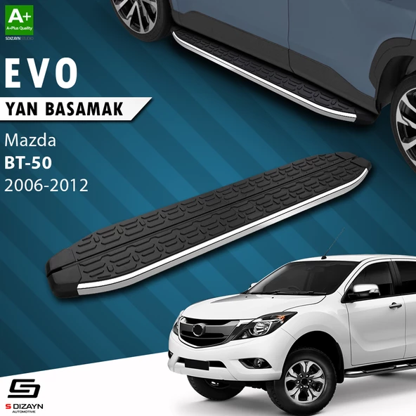 S-Dizayn Mazda BT-50 Pick-Up Evo Krom Yan Basamak 193 Cm 2006-2012 A+ Kalite ürün görseli 1