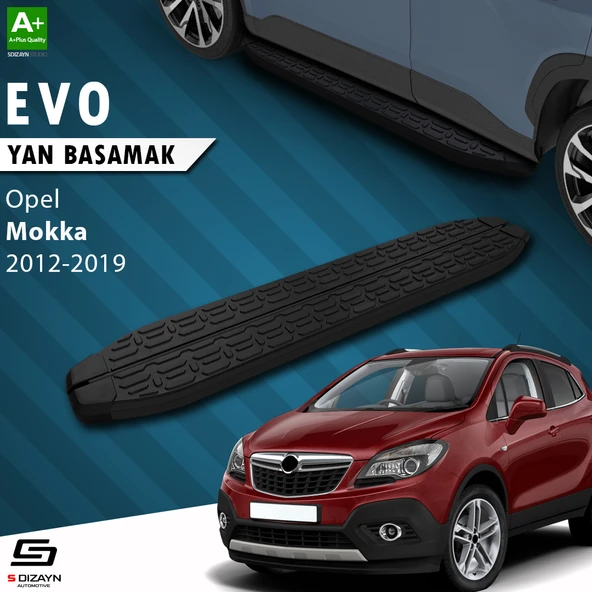S-Dizayn Opel Mokka Evo Siyah Yan Basamak 163 Cm 2012-2019 A+ Kalite ürün görseli 1
