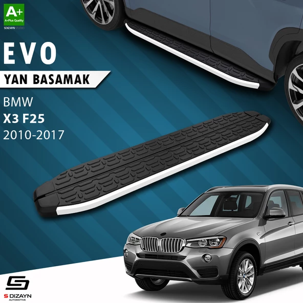 S-Dizayn Bmw X3 F25 Evo Aluminyum Yan Basamak 193 Cm 2010-2017 A+ Kalite ürün görseli 1