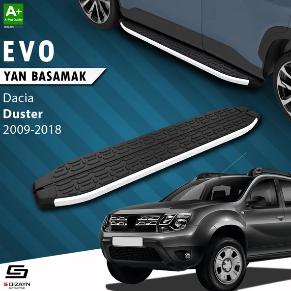 S-Dizayn Dacia Duster Evo Aluminyum Yan Basamak 173 Cm 2009-2018 A+ Kalite ürün görseli 1