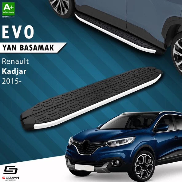 S-Dizayn Renault Kadjar Evo Aluminyum Yan Basamak 173 Cm 2015-2022 A+ Kalite ürün görseli 1