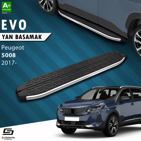 S-Dizayn Peugeot 5008 2 Evo Krom Yan Basamak 203 Cm 2017-2023 A+ Kalite ürün görseli 1
