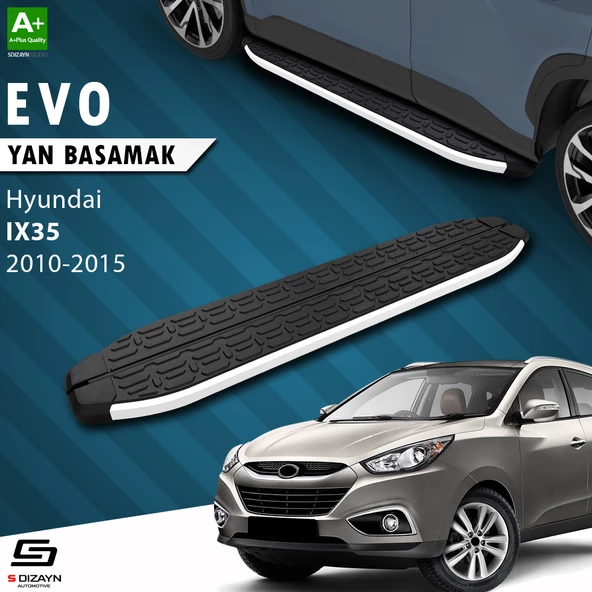S-Dizayn Hyundai IX-35 Evo Aluminyum Yan Basamak 173 Cm 2010-2015 A+ Kalite ürün görseli 1