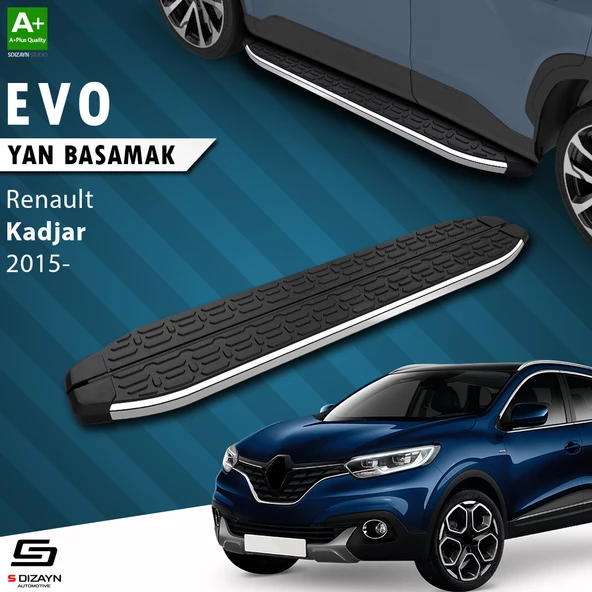 S-Dizayn Renault Kadjar Evo Krom Yan Basamak 173 Cm 2015-2022 A+ Kalite ürün görseli 1