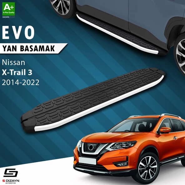 S-Dizayn Nissan X-Trail T32 Evo Aluminyum Yan Basamak 183 Cm 2014-2022 A+ Kalite ürün görseli 1