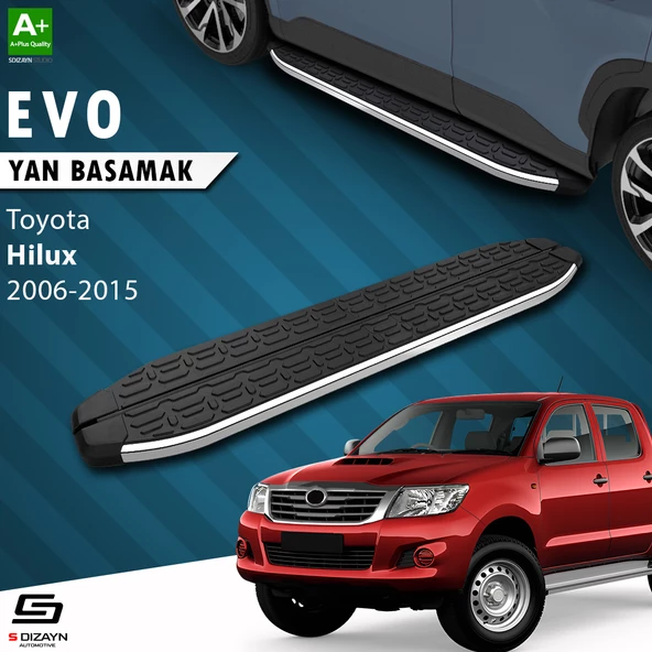 S-Dizayn Toyota Hilux 7 Evo Krom Yan Basamak 203 Cm 2006-2015 A+ Kalite ürün görseli 1