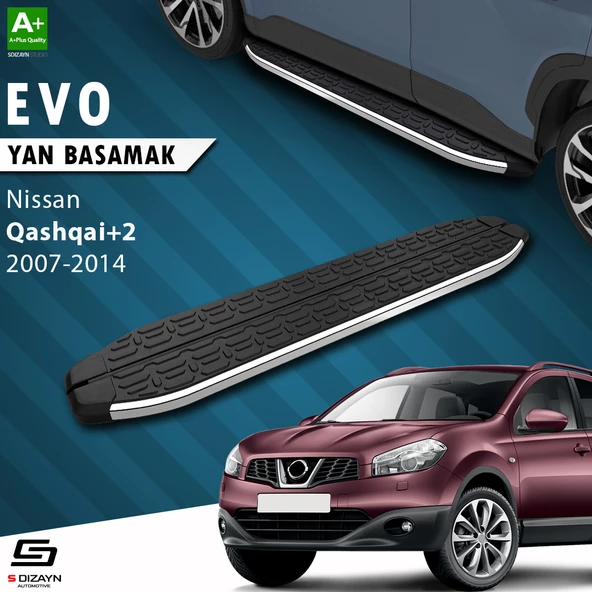 S-Dizayn Nissan Qashqai +2 Evo Krom Yan Basamak 183 Cm 2007-2014 A+ Kalite ürün görseli 1
