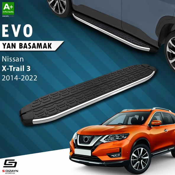 S-Dizayn Nissan X-Trail T32 Evo Krom Yan Basamak 183 Cm 2014-2022 A+ Kalite ürün görseli 1