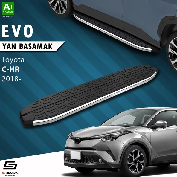 S-Dizayn Toyota C-HR Evo Krom Yan Basamak 173 Cm 2018-2023 A+ Kalite ürün görseli 1
