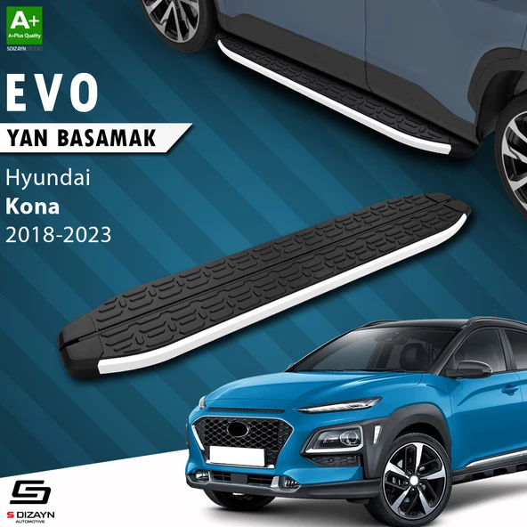 S-Dizayn Hyundai Kona Evo Aluminyum Yan Basamak 173 Cm 2018-2023 A+ Kalite ürün görseli 1