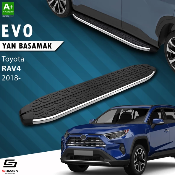 S-Dizayn Toyota RAV 4 5 Evo Krom Yan Basamak 173 Cm 2018 Üzeri A+ Kalite ürün görseli 1