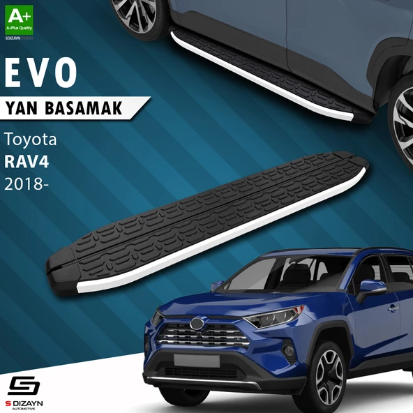 S-Dizayn Toyota RAV 4 5 Evo Aluminyum Yan Basamak 173 Cm 2018 Üzeri A+ Kalite ürün görseli 1