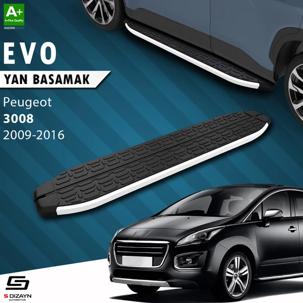 S-Dizayn Peugeot 3008 Evo Aluminyum Yan Basamak 183 Cm 2009-2016 A+ Kalite ürün görseli 1