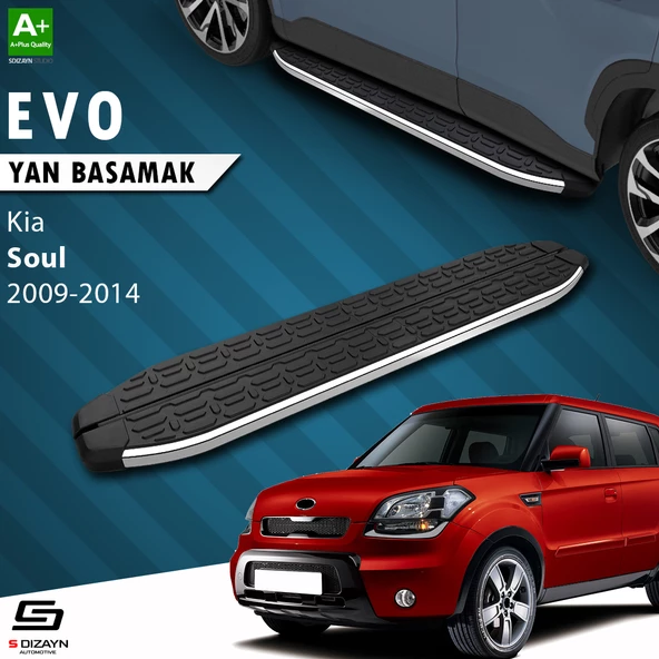 S-Dizayn Kia Soul Evo Krom Yan Basamak 173 Cm 2009-2014 A+ Kalite ürün görseli 1