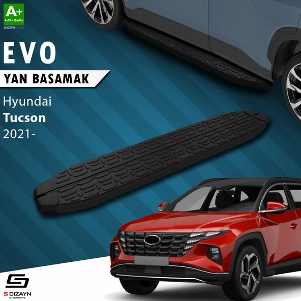 S-Dizayn Hyundai Tucson 4 Evo Siyah Yan Basamak 173 Cm 2021-2024 A+ Kalite ürün görseli 1