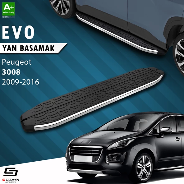 S-Dizayn Peugeot 3008 Evo Krom Yan Basamak 183 Cm 2009-2016 A+ Kalite ürün görseli 1