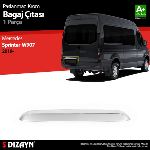 S-Dizayn Sprinter W907 Krom Bagaj Çıtası 2018 Üzeri ürün görseli 1