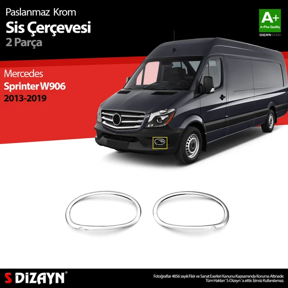 S-Dizayn Sprinter W906 Krom Sis Çerçevesi 2 Prç. 2013-2018 ürün görseli 1