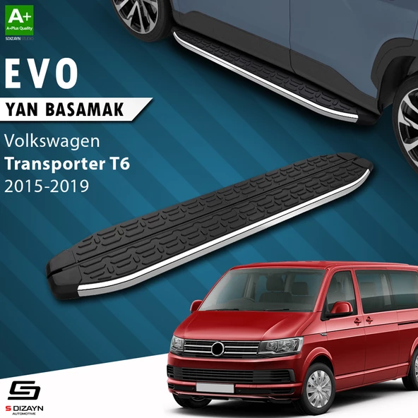 S-Dizayn VW Transporter T6 Uzun Şase Evo Krom Yan Basamak 253 Cm 2015-2019 A+ Kalite ürün görseli 1