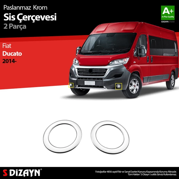 S-Dizayn Fiat Ducato Krom Sis Farı Çerçevesi 2 Prç 2014 Üzeri ürün görseli 1