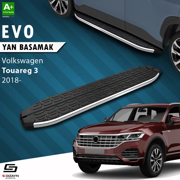 S-Dizayn VW Touareg 3 Evo Krom Yan Basamak 193 Cm 2018 Üzeri A+ Kalite ürün görseli 1