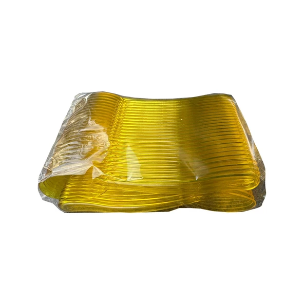 Plastik Şeffaf Sarı Sup Kaşık - Tatlı Dondurma Kaşığı - 12.5 Cm. - 50 Adetlik Paket ürün görseli 1