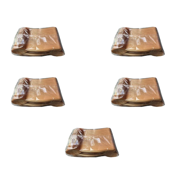 Plastik Şeffaf Altın Sarı Gold Sup Kaşık - Tatlı Dondurma Kaşığı - 12.5 Cm. - 50 Adetlik 5 Paket ürün görseli 1