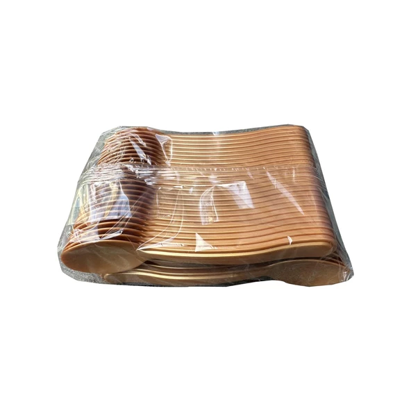 Plastik Şeffaf Altın Sarı Gold Sup Kaşık - Tatlı Dondurma Kaşığı - 12.5 Cm. - 50 Adetlik Paket ürün görseli 1