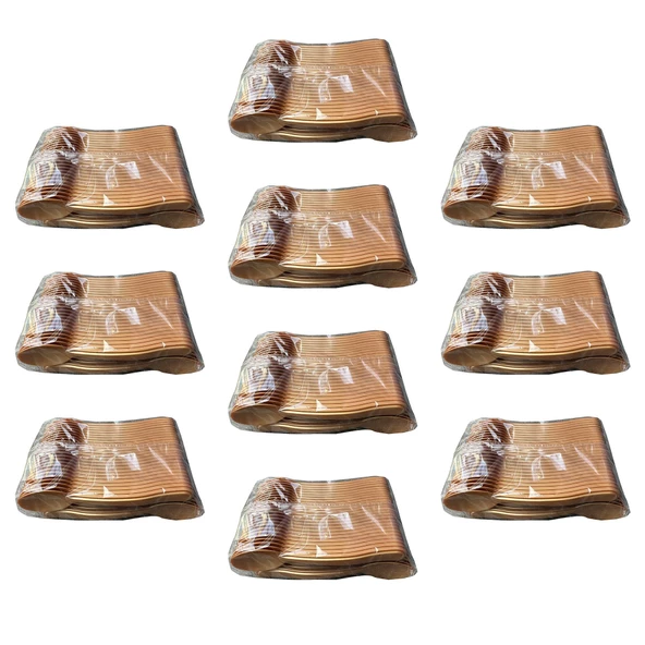 Plastik Şeffaf Altın Sarı Gold Sup Kaşık - Tatlı Dondurma Kaşığı - 12.5 Cm. - 50 Adetlik 10 Paket ürün görseli 1