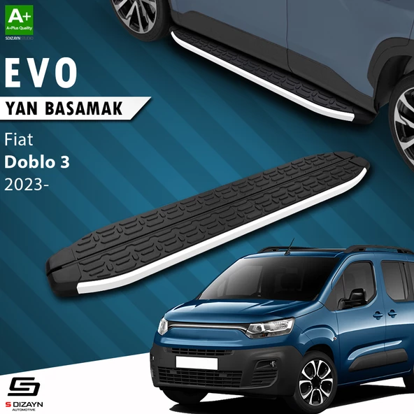 S-Dizayn Fiat Doblo 3 Evo Aluminyum Yan Basamak 203 Cm 2023 Üzeri A+ Kalite ürün görseli 1