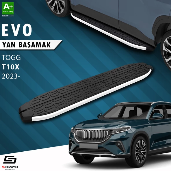 S-Dizayn TOGG T10X Evo Aluminyum Yan Basamak 203 Cm 2023 Üzeri A+ Kalite ürün görseli 1
