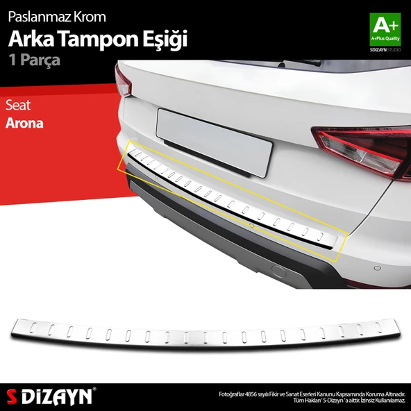 S-Dizayn Seat Arona Krom Arka Tampon Eşiği 2017 Üzeri ürün görseli 1