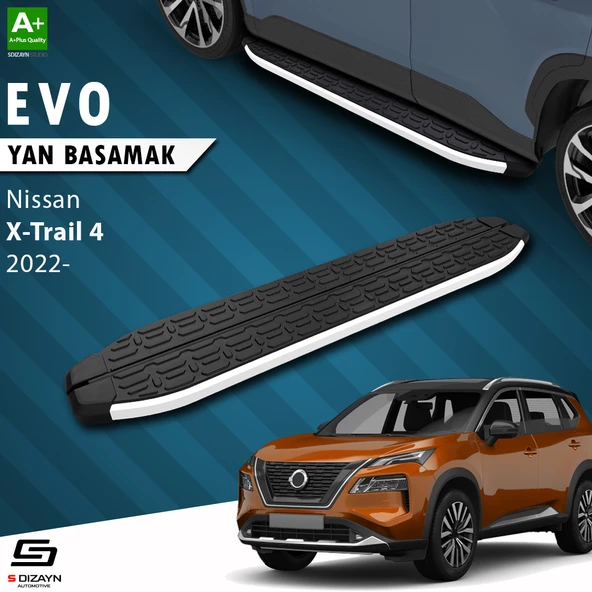 S-Dizayn Nissan X-Trail T33 Evo Aluminyum Yan Basamak 183 Cm 2022 Üzeri A+ Kalite ürün görseli 1