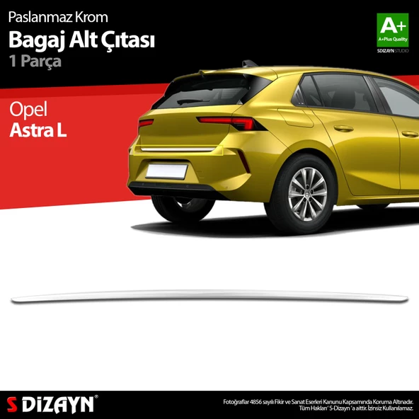 S-Dizayn Opel Astra L Krom Bagaj Alt Çıtası 2022 Üzeri ürün görseli 1
