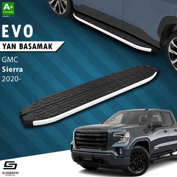 S-Dizayn GMC Sierra 5 Uzun Şase Evo Aluminyum Yan Basamak 253 Cm 2020 Üzeri A+ Kalite ürün görseli 1