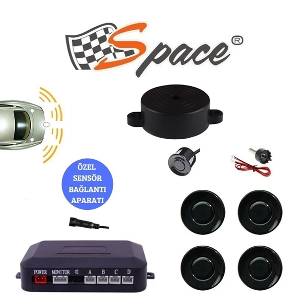 Space Ses İkazlı Park Sensörü 22 mm Siyah / GUPR10-S ürün görseli 1