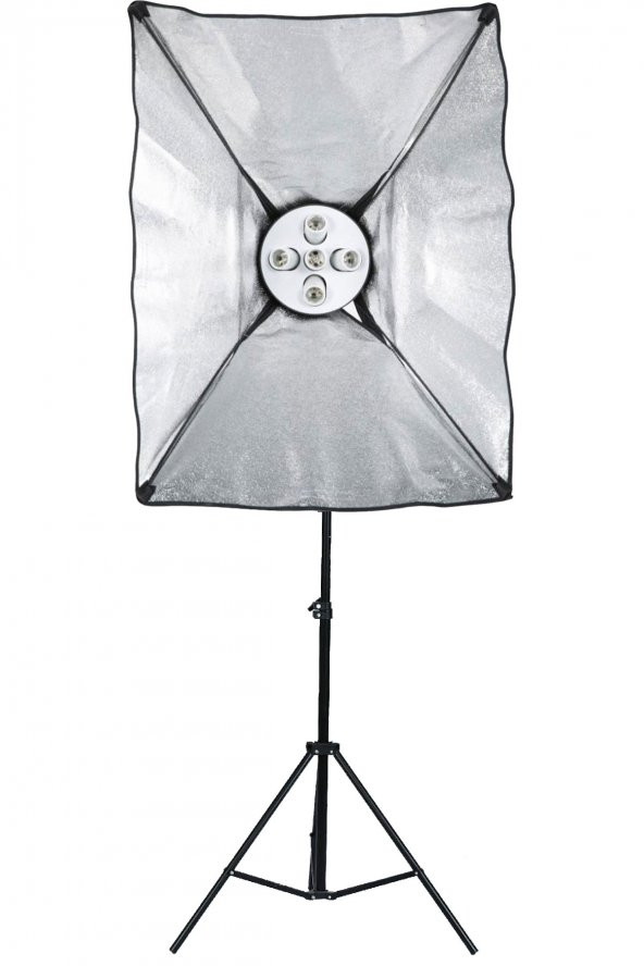 Deyatech Softbox 50X70 Paraflaş 5 Duylu Sürekli Işık 200cm Ayak Tekli Set ürün görseli 1