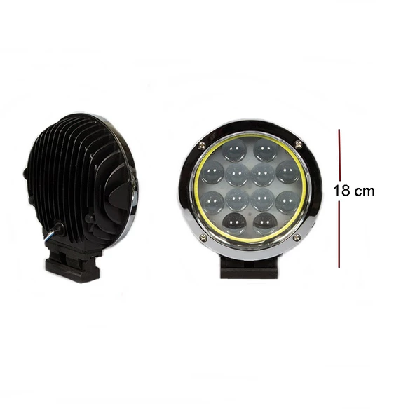 Space Offroad sis lambası nikel-angel 12 ledli 60w 12-24v set / LASS253-NA ürün görseli 1