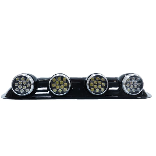 Space Offroad sis lambası yuvarlak siyah 12x4 led 12-24v set /LASS243 ürün görseli 1