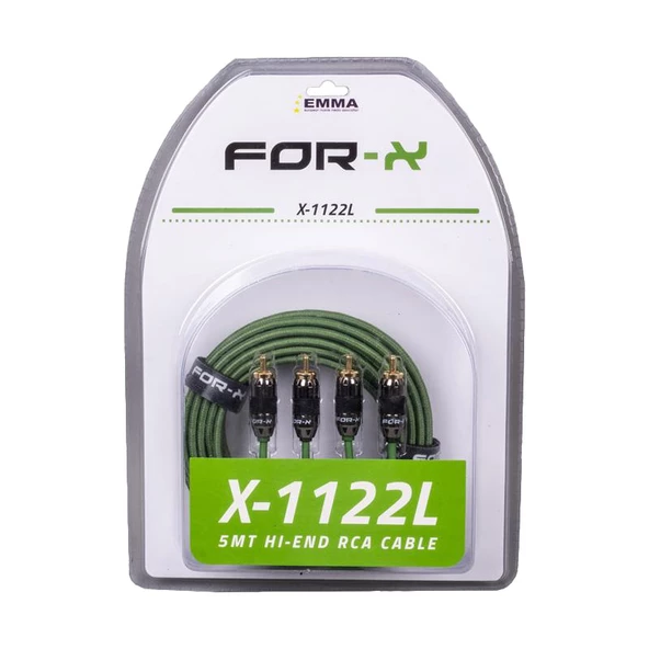 FOR-X X-1122L 2 RCA + 2 RCA BAKIR 5 METRE KABLO ürün görseli 1