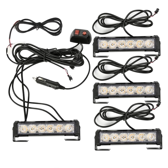 Çakar Lamba Powerledli 4'lü sarı sarı-beyaz beyaz 12-24V / LAPA196 ürün görseli 1