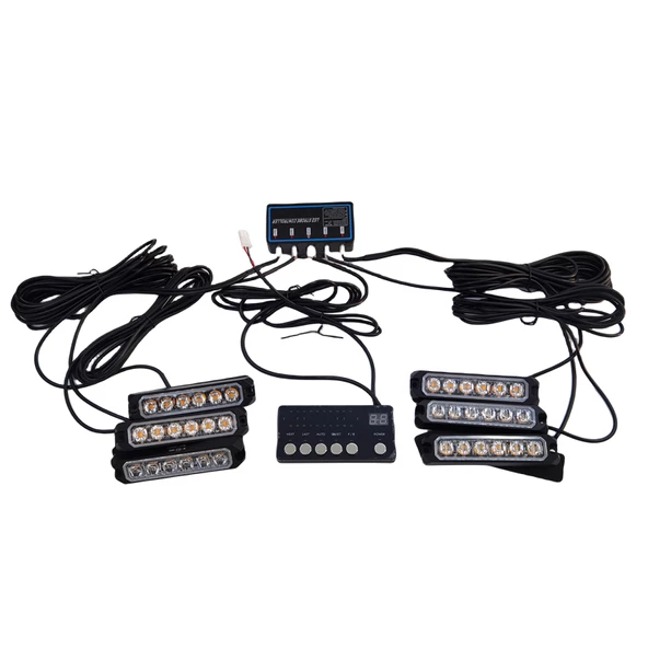 7 fonksiyonlu çakar lamba 12-30v 6 led 6 adet kırmızı*mavi*beyaz set / LAPA550 ürün görseli 1