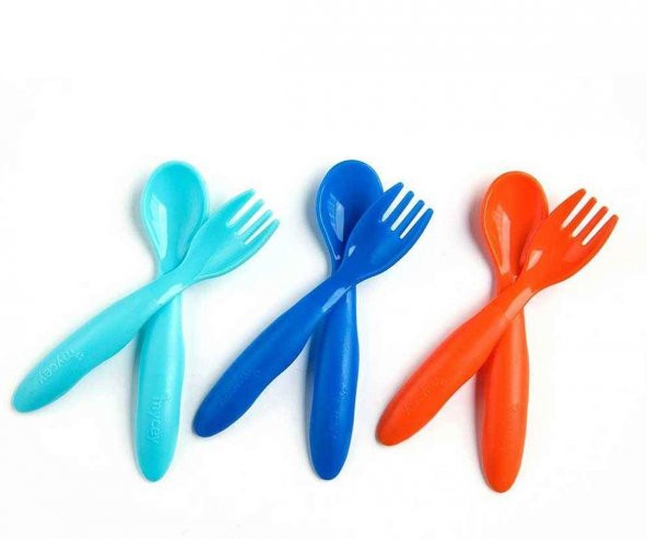 Mycey Bebek Çatal - Kaşık Seti 6lı Erkek ürün görseli 1