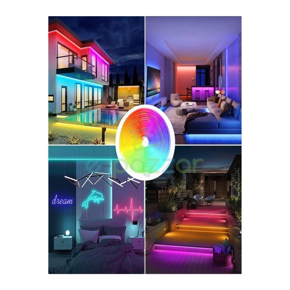 Metrelik Esnek Şerit Neon LED - 16 Renk ve 4 Fonksiyonlu ürün görseli 1